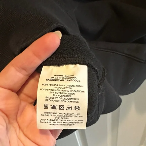 Nike Men's Black Hoodie with Vibrant Orange and Blue Logo - Picture 5 of 7